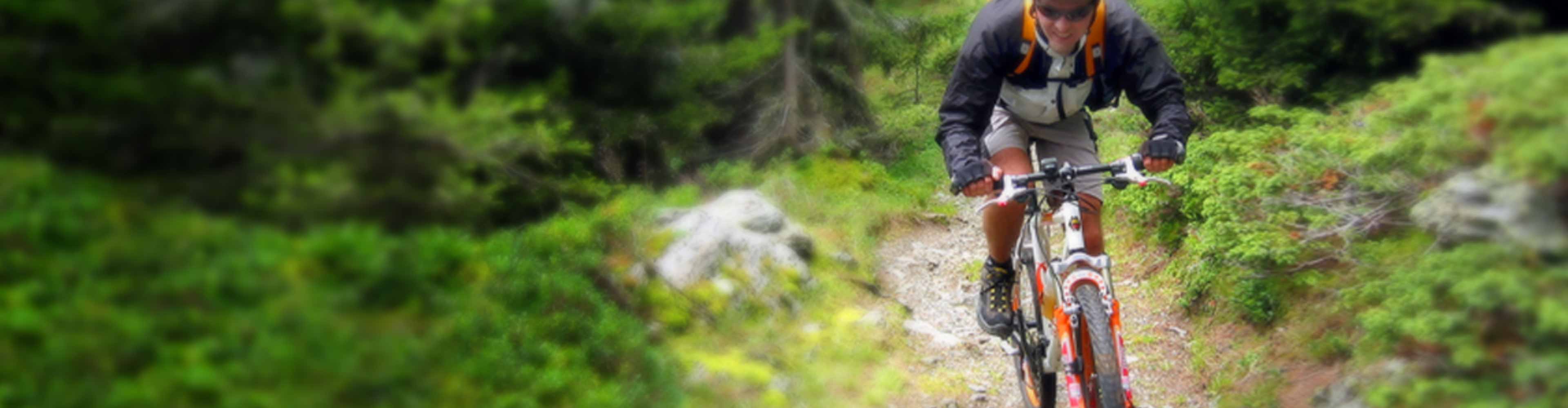 Mountainbiker Rad fahren