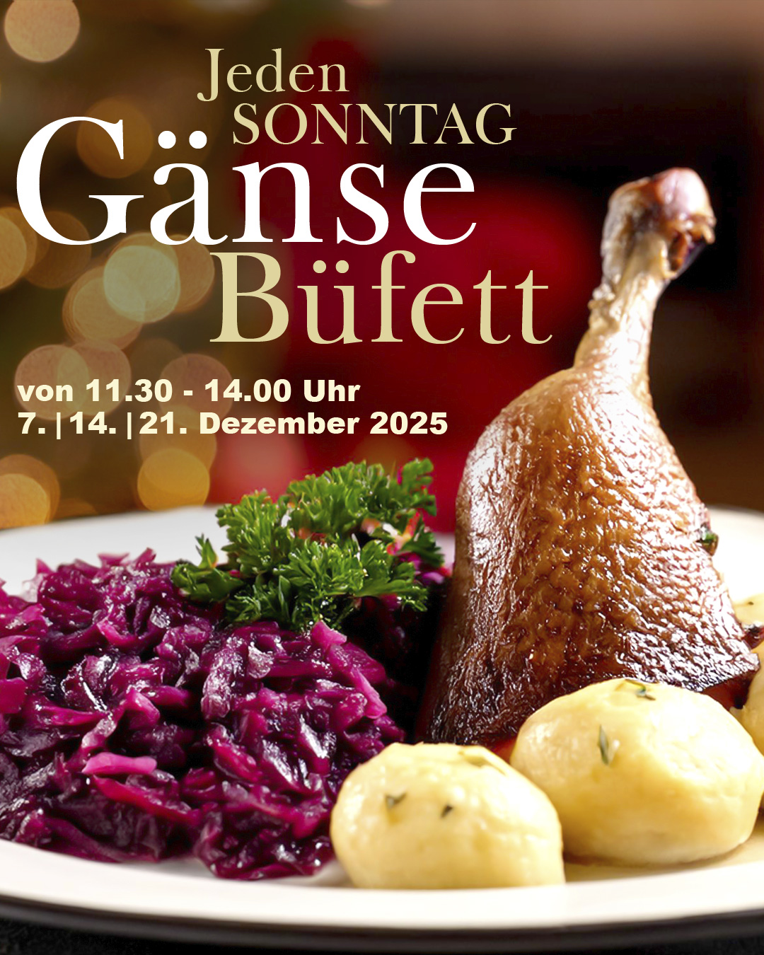 Großes Gänse Büfett in Mandelholz im Harz jeden Sonntag